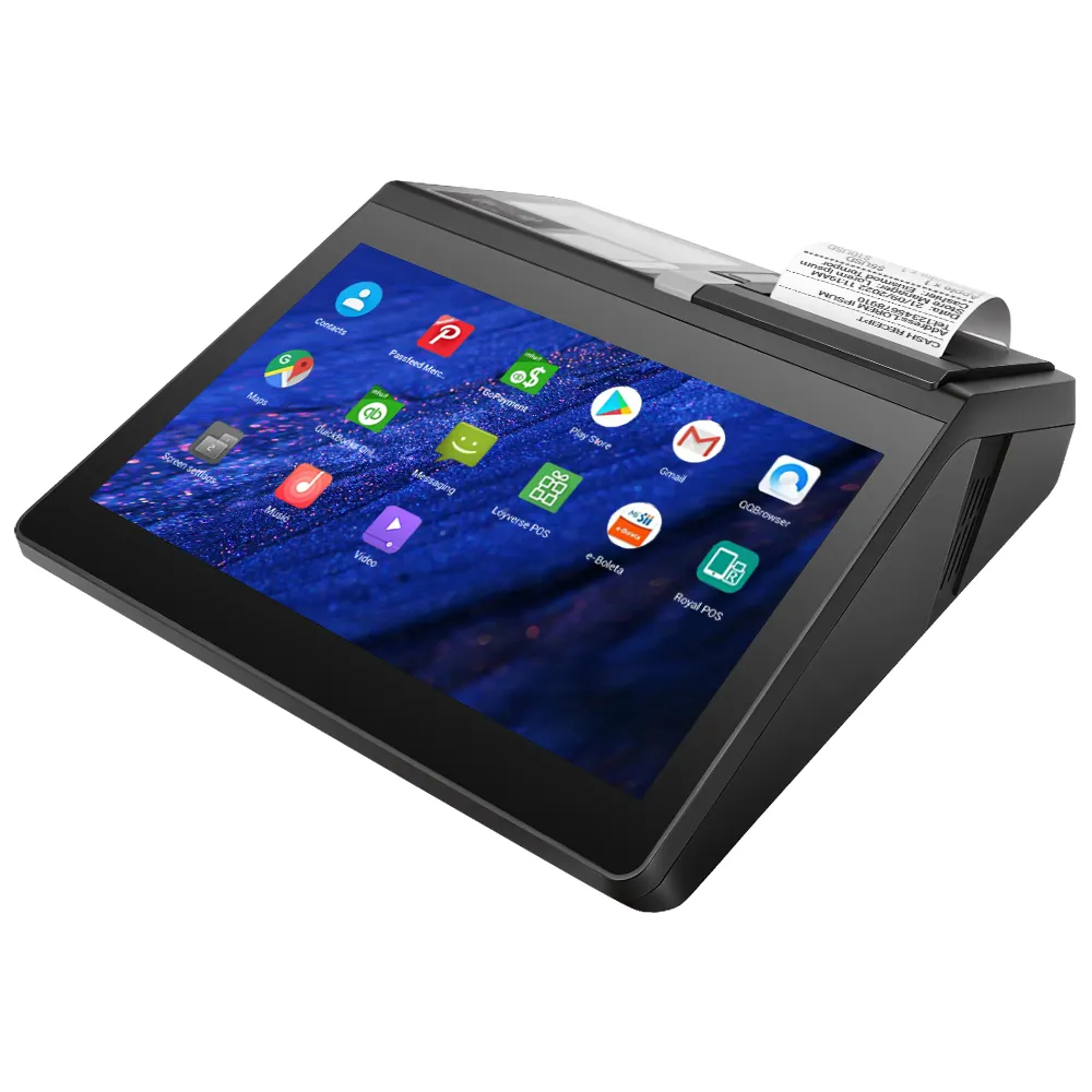 11.6 ''Windows All-in-one bilgisayarlar Pos gıda sipariş Tablet Mini Pos masaüstü VFD ekran 80mm yazıcı satış noktası perakende Pos