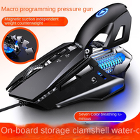 Souris de jeu filaire améliorée avec 7 boutons programmables Conception ergonomique Capteur haute précision Éclairage RVB pour les joueurs PC