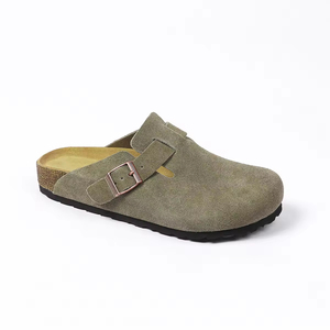 Mules et sabots populaires en cuir véritable souple à bout fermé, respirants, pour usage quotidien et extérieur, style Birkenstock - Product Image 5