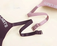 Set Bra Hipster Tanpa Kawat Rajut Model Baru dengan Pola Huruf Gaya Sehari-hari