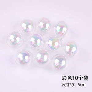 ลูกบอลพลาสติกใสสีเงินสีขาวสีชมพูสำหรับตกแต่ง<span class=keywords><strong>เค้ก</strong></span>โรแมนติกและเค้กวันเกิดที่สวยงามหลายขนาด - Product Image 5