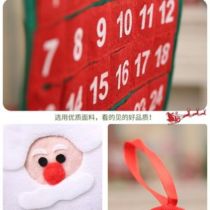 Hot Bán Santa Và Snowman Cảm Thấy Giáng Sinh Thủ Công Treo Trang Trí Advent Calender Xmas Tree Treo - Product Image 5