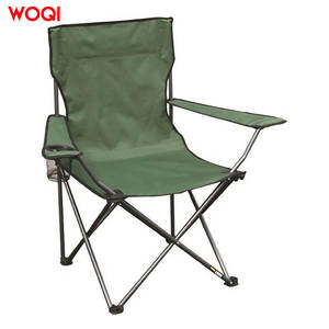 Silla Plegable para Exteriores Woqi, Estructura de Aluminio Verde, Tela Oxford, Portátil para Jardín y Camping, con Portavasos - Product Image 1