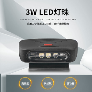 Linterna frontal LED con batería recargable, luz blanca, para pesca y uso en exteriores - Product Image 5