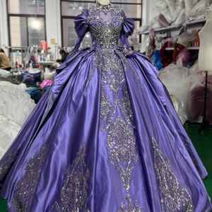 Robe de mariée de luxe Jxs18, robe de bal brodée, robe de mariée violette, robe de soirée, robe de Quinceañera, Jancember - Product Image 3