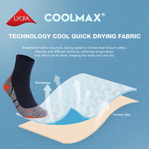 Vente en gros de chaussettes de course de cyclisme avec logo personnalisé Chaussettes de course à séchage rapide à compression <span class=keywords><strong>Coolmax</strong></span> en nylon - Product Image 4
