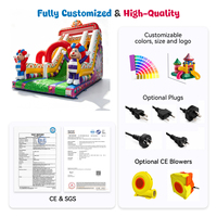 Toboggan gonflable commercial en PVC pour enfants LilyToys, aire de jeux gonflable extérieure pour parc d'attractions
