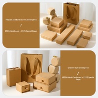 Caja de Regalo de Cartón Rígido de Papel Artístico Retro Biodegradable al por Mayor, Multitamaño con Bolsa con Asa para Uso en Boutiques y Comercios Minoristas