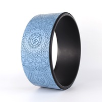 Rueda de Yoga de Corcho PU Premium, Gruesa y Resistente a la Presión, con Múltiples Diseños, Rueda Dharma para Estiramiento de Espalda, Pilates y Práctica de Yoga en Casa