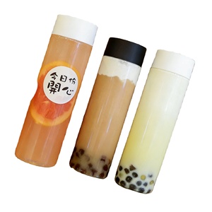 ขวด PET ใสสำหรับน้ำผลไม้ ชานมไข่มุก ยี่ห้อ CHUANGMEI ขนาด 300 มล./350 มล./400 มล./500 มล. แบบใช้แล้วทิ้ง รับผลิตตามสั่ง ขายส่ง - Product Image 1