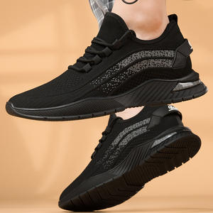 <b>Men's</b> Spring New Model Casual Shoes Height-Increasing Fly-Knit Sports <b>Sneakers</b> Soft Sole Mesh Breathable Design Trendy Invisible - Product Image 4