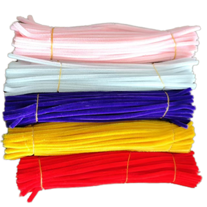 Alambre borroso de 42 colores, venta al por mayor, tallo de chenilla, Popular, manualidades, Color de pipa de juguete, flores hechas a mano, suministros artesanales coloridos - Product Image 1