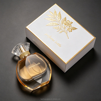 Contenant en verre ovale incurvé unique OEM pour parfum, 30ml 50ml 100ml, avec bouchon personnalisé et logo de marque estampé à chaud