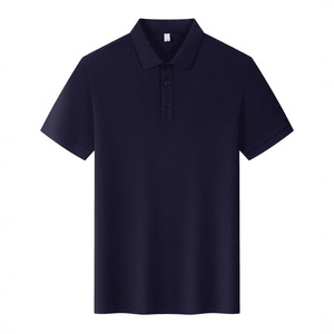 Promotional Polo Shirt Solid Color Polyester Breathable Short Sleeve For Daily Wear - Product Image 2