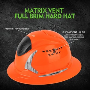 WELTA Nuevo Modelo de Alta Calidad ANSI Z89.1 TIPO I, Casco de Seguridad con Borde Completo Ajustable de HDPE, Ranurado Circular de 6 Puntos, 420g, para Silvicultura - Product Image 3