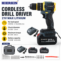 HIERKIN Meilleures ventes : Coffret d'outils avec batteries, Matériel de construction, Outils électriques, Perceuse électrique, Machines de perçage électriques