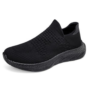 Zapatillas de correr informales deportivas de malla de verano para hombre, calcetines de trabajo negros, estilo ligero para caminar - Product Image 1