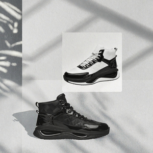 Baskets Chunky Dad Shoes à plateforme haute et lacets, en cuir PU matelassé, semelle en caoutchouc, pour la marche urbaine en hiver - Product Image 2