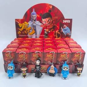 Ensemble de 24 figurines originales en bois de bâtonnets, boîtes mystère requin, déballage amusant, décorations de bureau, personnages Frozen, échelle 1/12 - Product Image 6