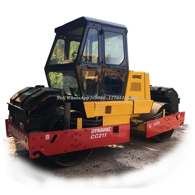 Originele Zweden Tweede Hand Dynapac Cc211 Road Roller Te Koop/Gebruikt Dynapac Cc211 Road Roller Machine Compactor Prijs