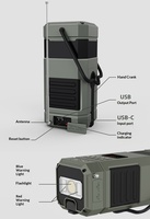 Radio de Emergencia OEM al por Mayor, 5000mAh, IPX5, Solar, Manivela, AM/FM/NOAA, Tipo-C, Linterna SOS