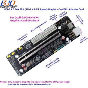 Adaptateur convertisseur de carte PCI-E 4.0 16X (vitesse PCIe X4) Oculink SFF-8612 avec port d'entrée DC 24 broches ATX pour carte graphique GPU Dock - Product Image 1