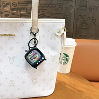 Porte-clés TV chat lumineux créatif petit pendentif sac accessoires plastique pour Machines à griffes petit cadeau en gros
