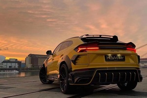 Kit carrosserie en fibre de carbone de style KH entièrement nouveau pour Lamborghini Urus, comprenant lèvre avant, jupes latérales, diffuseur, spoiler, extension d'ailes et capot. - Product Image 6