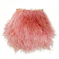 Ruban en tissu à coudre, ruban à franges en plumes d'autruche pour la décoration artisanale, vêtements, robes, costumes, chapeaux, accessoires, fête, décoration de la maison