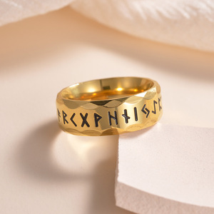 Anillos de Joyería Fina para Hombre, Anillo de Plata Antiguo, Anillo Vikingo Vintage, Anillo de Acero de Titanio <span class=keywords><strong>Juve</strong></span>, Venta al por Mayor de Moda - Product Image 4