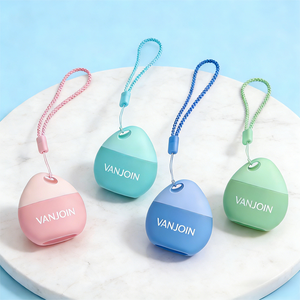 Envases Cosméticos de Plástico Personalizados al por Mayor, Envase de Protector Solar en Forma de Huevo de 50 ml, Envase de Base de Maquillaje con Cuerda para Colgar - Product Image 1