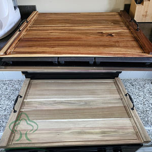 Planche à nouilles en acacia pour dessus de cuisinière à <span class=keywords><strong>gaz</strong></span>, couvercles de dessus de cuisinière pour brûleurs à <span class=keywords><strong>gaz</strong></span>, couvercle d'évier de cuisine en bois pour comptoir et plateau décoratif - Product Image 5