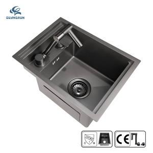 Évier de cuisine léger à cuve unique en acier inoxydable SUS304 GR RV avec robinet pliable pour caravane, <span class=keywords><strong>camping</strong></span>-<span class=keywords><strong>car</strong></span>, autocaravane, certifié CUPC - Product Image 1