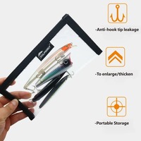Sac de protection pour leurres de pêche en PVC, avec fermeture éclair, résistant aux rayures, pour leurres en plaque de fer et hameçons, refermable