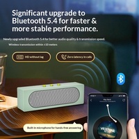 Altavoz Portátil Inalámbrico Compacto Mejorado con Radio FM de 5W, Resistente al Agua IPX4, Bajos Potentes, para Exteriores y Escritorio, con Ranura para Tarjeta TF