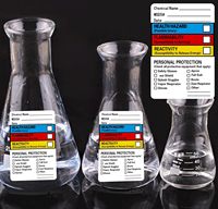 Autocollants SDS Étiquetage d'identification des produits chimiques Autocollant en vinyle durable respectueux de l'environnement pour HMIS et conteneurs secondaires conformes aux normes de sécurité