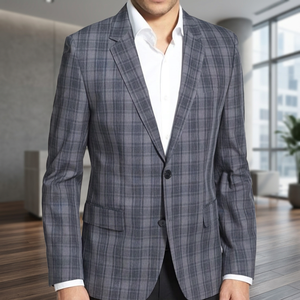 Spring <b>Men's</b> Custom Made England Style Woolen <b>Jacket</b> Plaid Pattern Fur Decoration Breathable Quick Dry Windproof OEM Service - Product Image 3