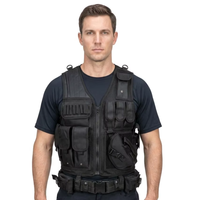 Gilet tactique en maille anti-coupure et respirant pour la chasse/entraînement CS, léger, avec système Molle et poches