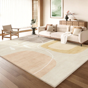 EIFFEL HOME พรมห้องนั่งเล่นสไตล์มินิมอลสมัยใหม่ 200x300 ซม. โพลีเอสเตอร์ลายทางกันน้ำกันคราบซักได้สำหรับตกแต่งบ้าน - Product Image 1
