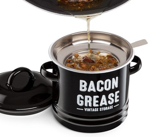 Recipiente para Grasa Estilo Granja de Acero Esmaltado Mart Ayesha Curry, Colores y Tamaños Personalizables, Diseño Multifuncional, 46 oz, 12 cm - Product Image 4