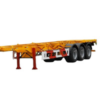 Véhicule-Remorque semi-plate-forme de 40 pieds à suspension pour bogie à double essieu