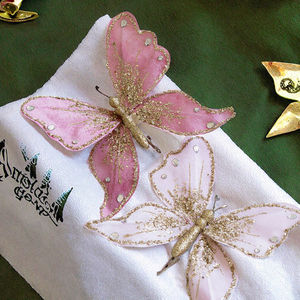 Decoración Navideña Personalizable de Mariposa Dorada de 25 cm, Decoración de Fiesta con Purpurina, Suministros Navideños 2025 - Product Image 3