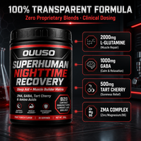 OUUSO Poudre instantanée ZMA 200g pour la récupération musculaire nocturne et le soutien du sommeil, libération naturelle de la sécrétion, énergie des fibres musculaires nocturnes