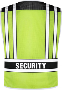 ANSI Class <span class=keywords><strong>2</strong></span> светоотражающий защитный жилет Новый дизайн черный строительный крюк и петля с логотипом на заказ - Product Image 2