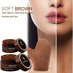 Oem Odm Private Label Tanning Versnellen Bruiningsgel Natuurlijke Donkere Zachtbruine Tan Cream Bronzer Lotion