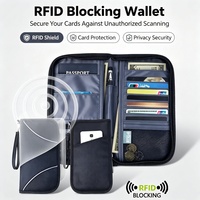 Portefeuille de voyage anti-RFID pour passeport, porte-documents antivol, organiseur de voyage multi-emplacements pour passeport, cartes de crédit et argent liquide