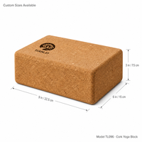 Brique de liège naturel haute densité en gros 9x6x3 pouces, antidérapante, avec logo personnalisé pour Pilates, salle de sport, studio, bloc de yoga en liège certifié BSCI