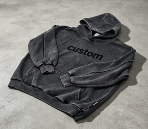 Sweat à capuche vintage personnalisé en coton double couche 400 g/m² avec fermeture éclair, style streetwear, logo - Product Image 3
