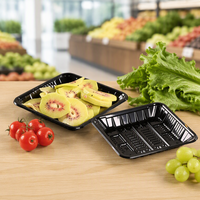 Op maat gemaakte blisterverpakkingen van PET voor voedsel, thermoform tray van plastic voor fruit, groenten en vlees, stapelbaar, voor supermarkten.