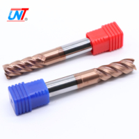 Fraise à rayon d'angle UNT HRC65 à 4 cannelures pour acier à haute dureté, outil de fraisage plat en carbure pour usinage CNC